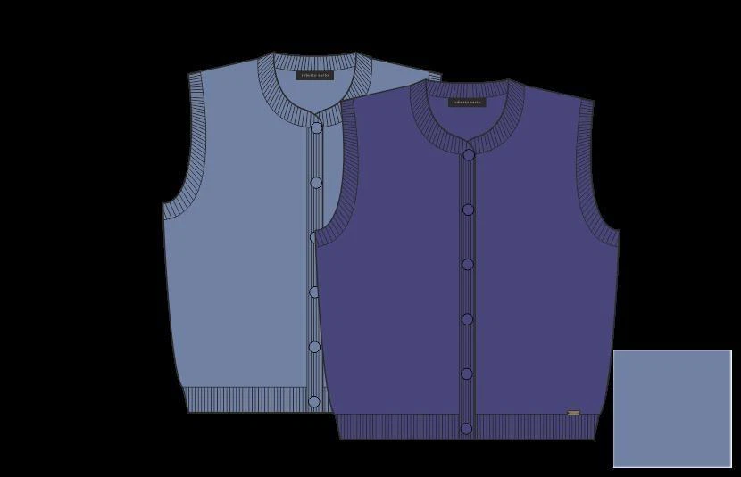 Roberto Sarto Vest 631126 Blauw 2