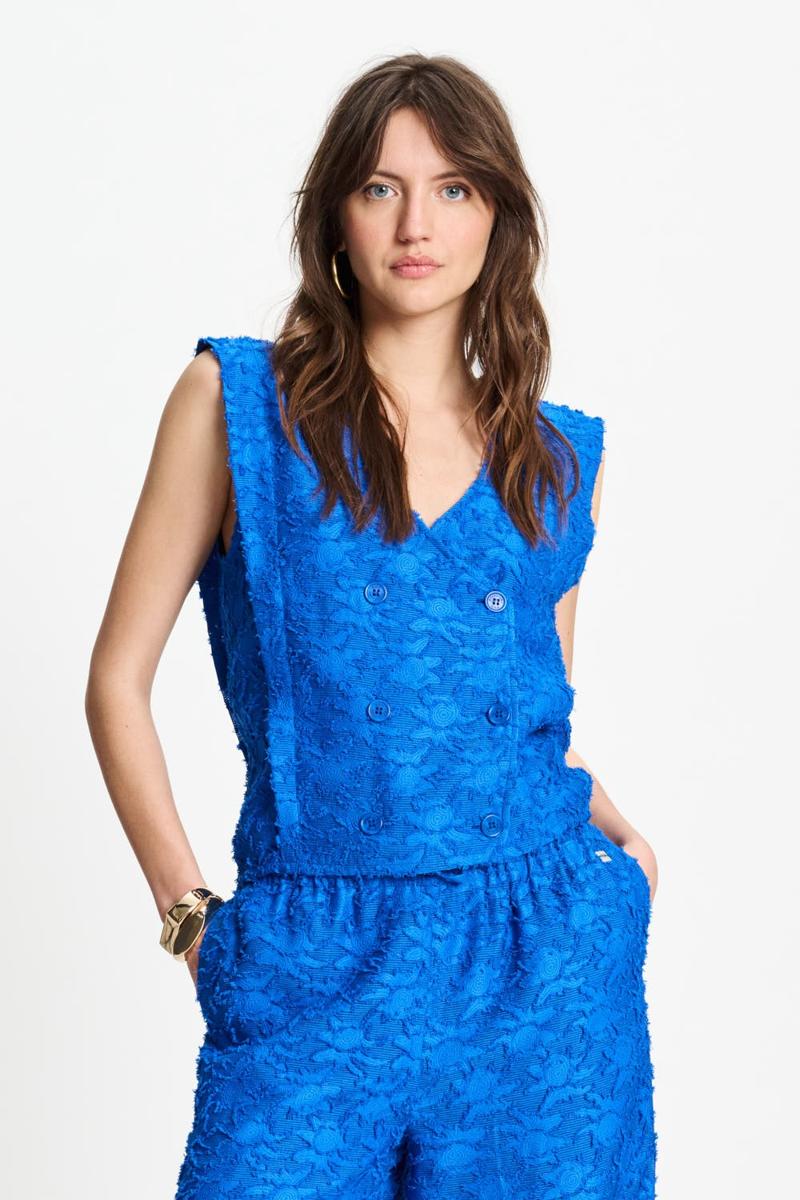 POM Amsterdam Gilet SP9540 Blauw 1
