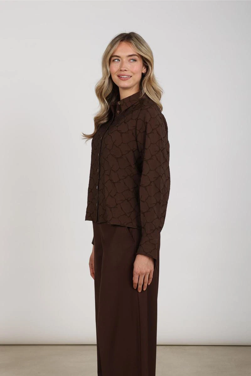 NUKUS Blouse NKF02123 Bruin 5