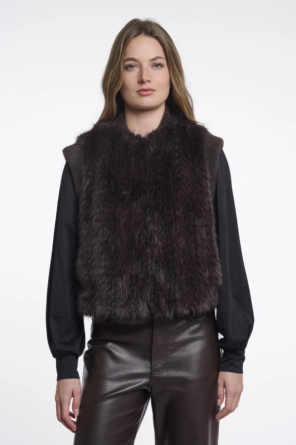 Rino & Pelle Bodywarmer Alvita.7002612 Bruin 1