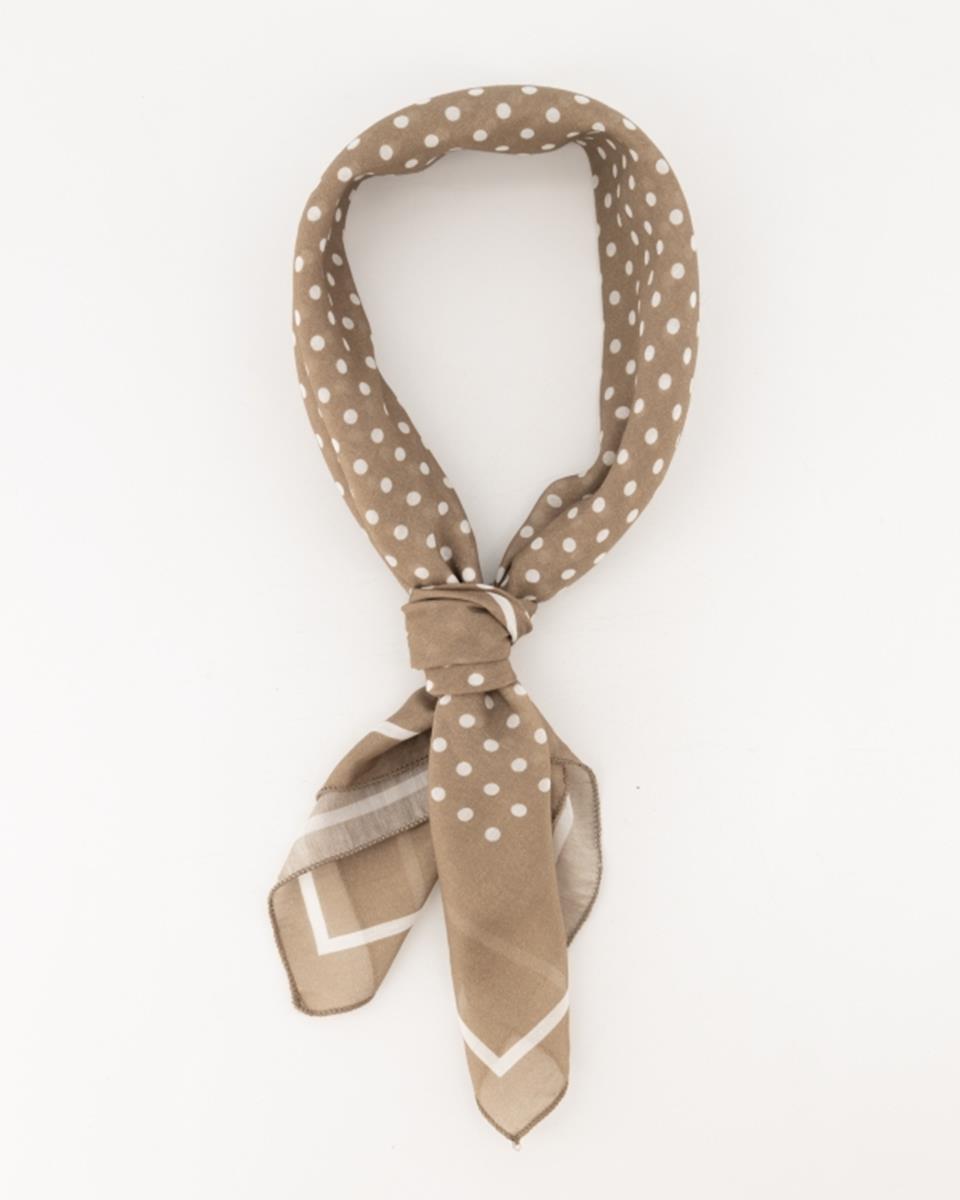 New Apparel Sjaal AstridPolka Taupe 1