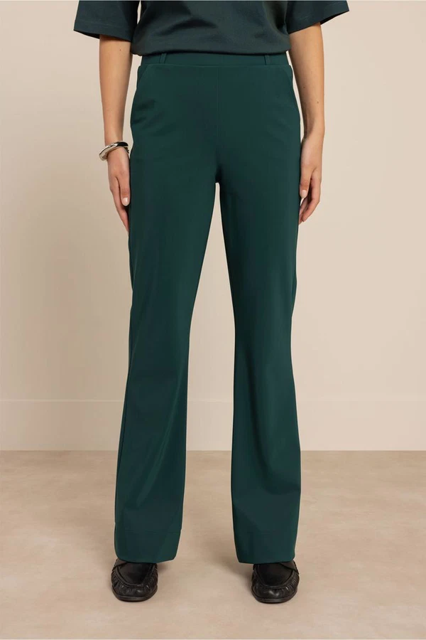 Studio Anneloes Pantalon Flair Bonded Groen 1
