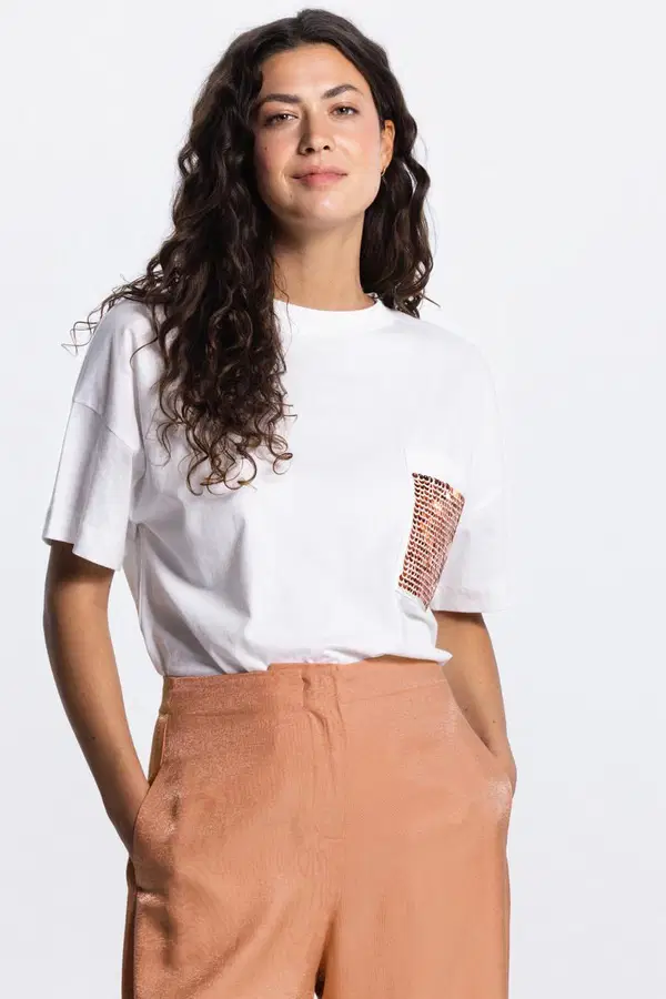 Jansen Amsterdam T-Shirt LIV SS26.4 Wit 1