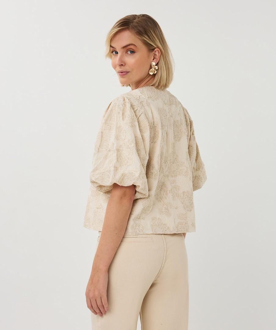 EsQualo Blouse SP26.28005 Beige 3