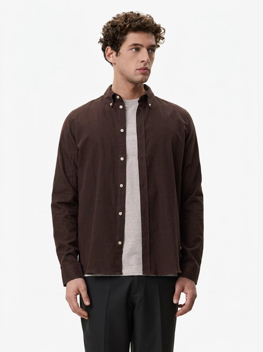 Les Deux Overhemd 1002196 Bruin 1