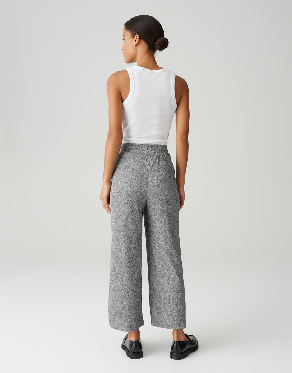 OPUS Pantalon Mileni Crinkle Blauw 3