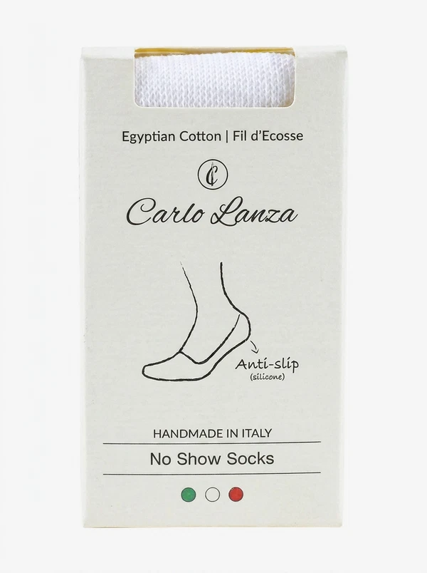 Carlo Lanza Sokken 400 Invisible Wit 1