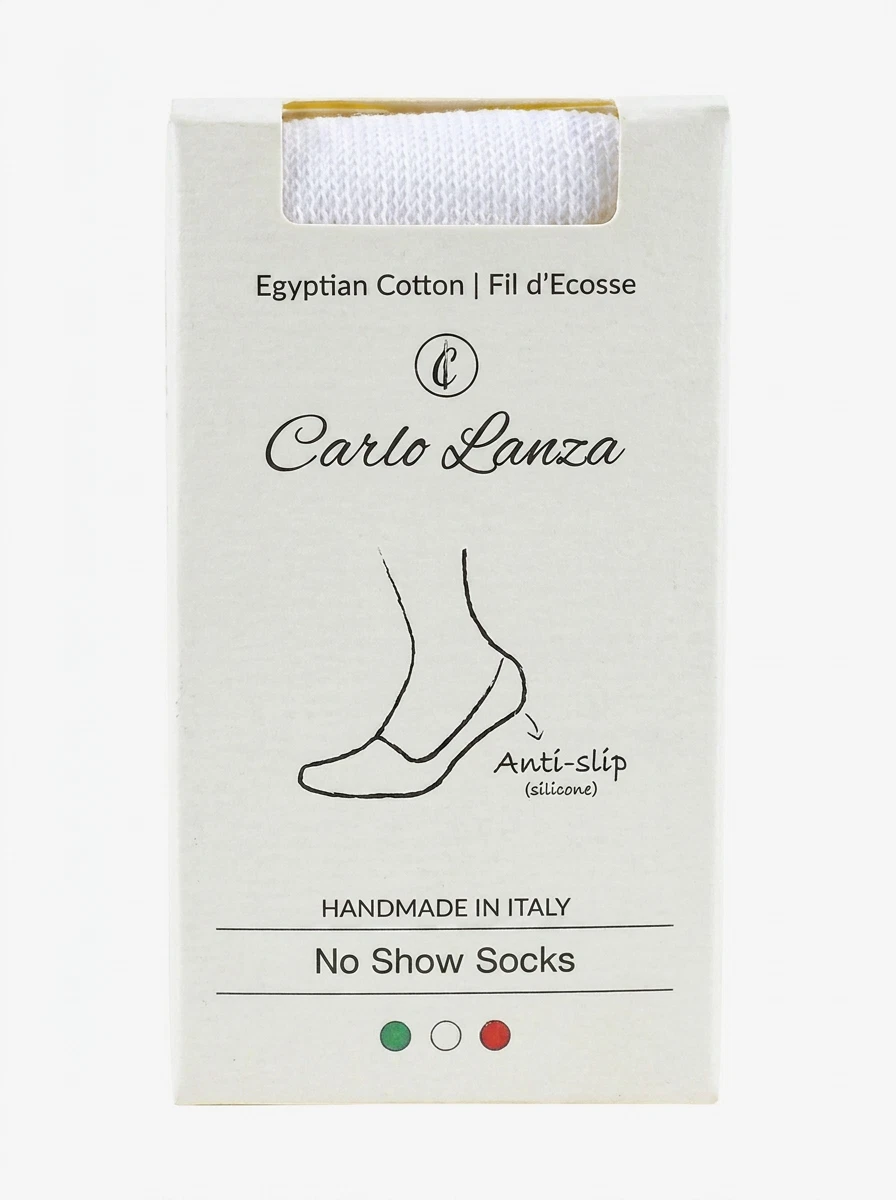 Carlo Lanza Sokken 400 Invisible Wit 1