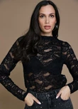 Freebird T-Shirt Talina Jer-Lace-N Zwart 1