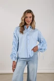 NUKUS Blouse Rosa Blauw 1