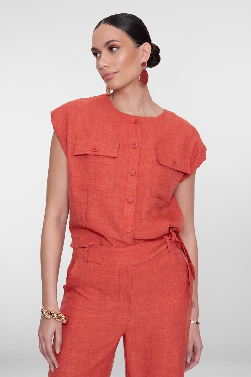Geisha Gilet 63092-60 Oranje 1