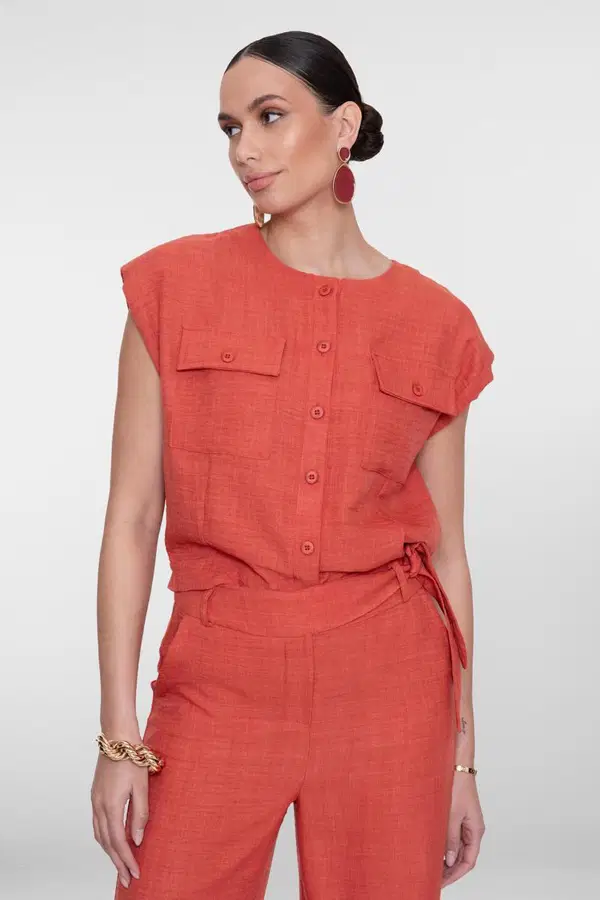 Geisha Gilet 63092-60 Oranje 1