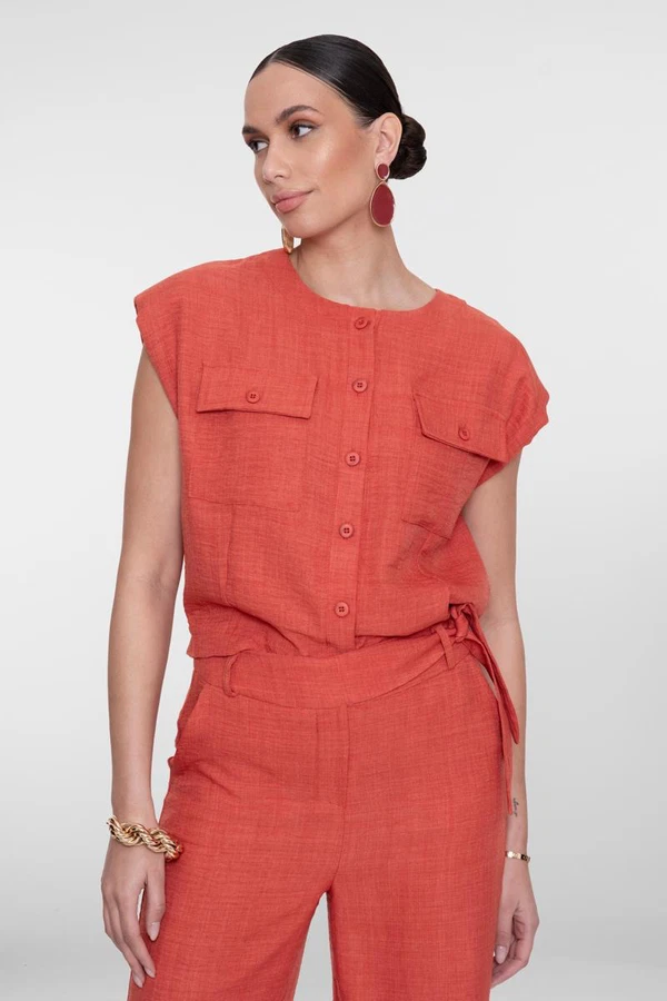 Geisha Gilet 63092-60 Oranje 1
