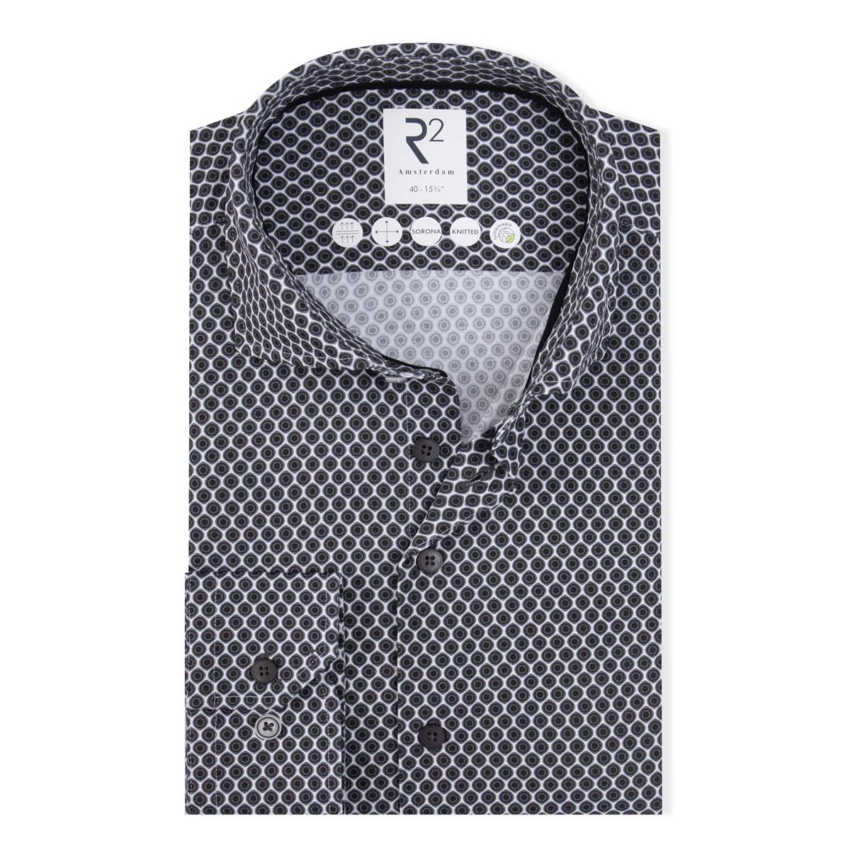 R2 Amsterdam Overhemd 130.WSP.016 Grijs 1