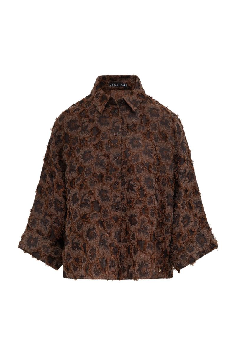 Label DOT Blouse 2621008 Bruin 2