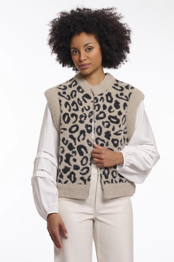 Rino & Pelle Gilet Elona Beige 1