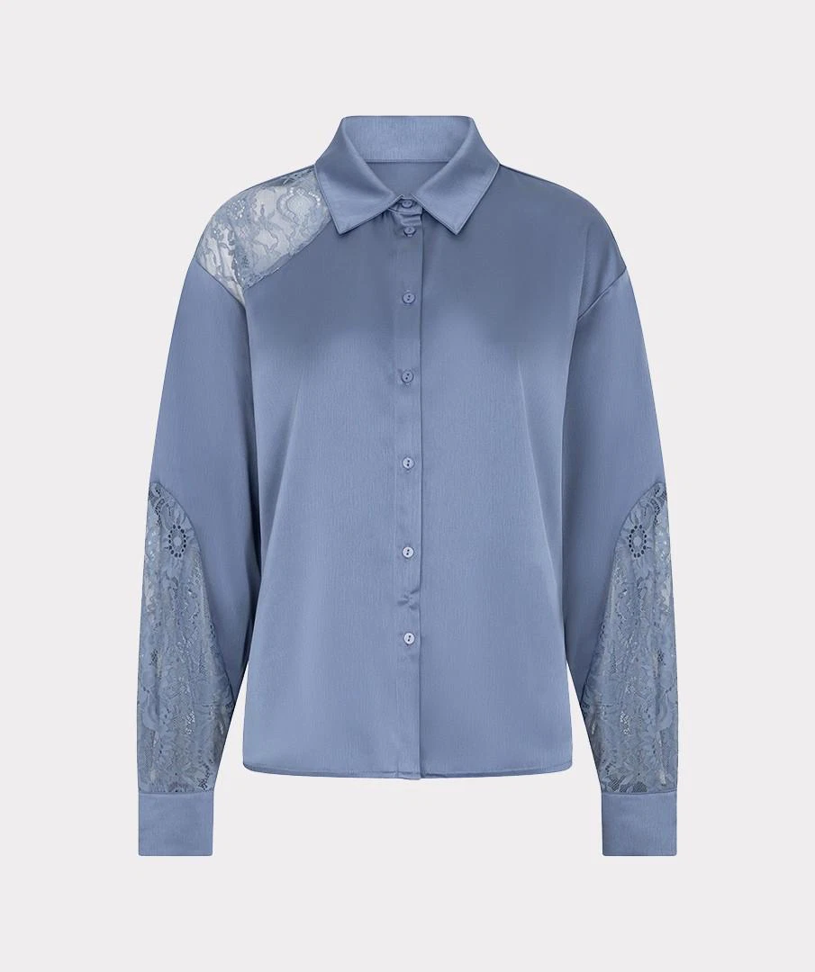 EsQualo Blouse W26.14700 Blauw 1