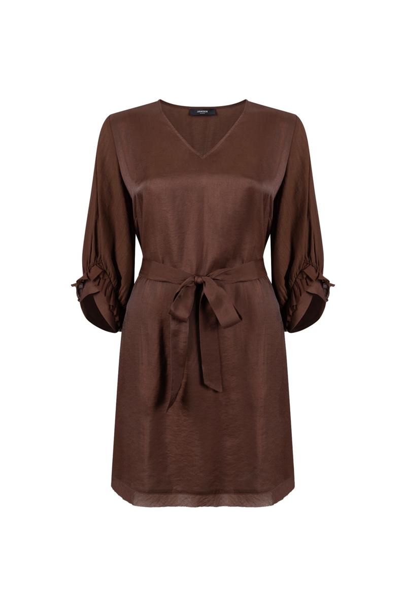 Jansen Amsterdam Jurk POLLY SS26.4 Bruin 4