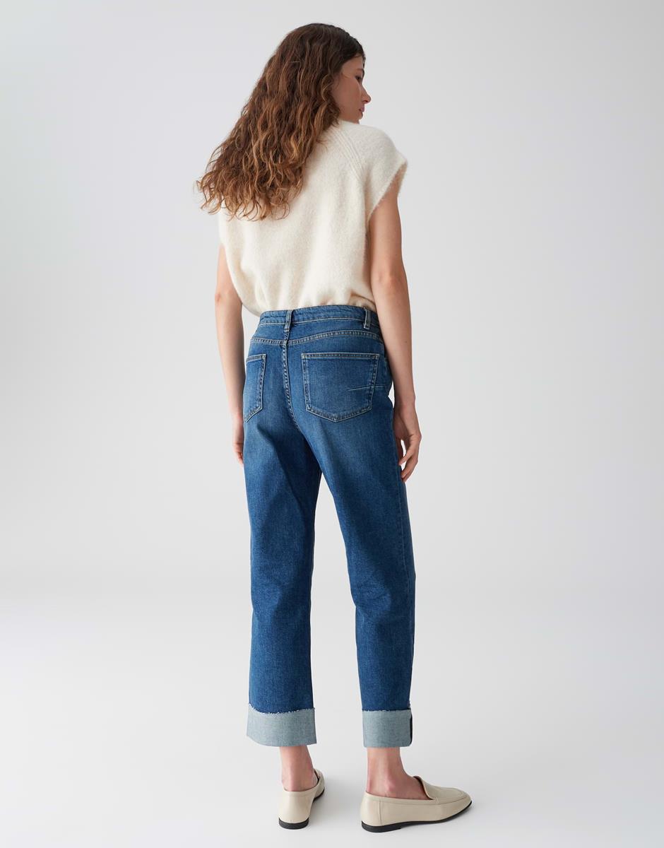 OPUS Jeans Lani Turn Up Blauw 3