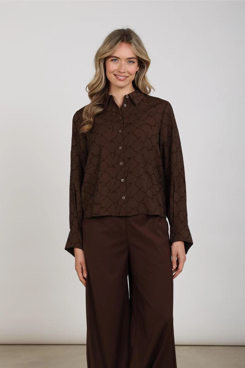 NUKUS Blouse NKF02123 Bruin 4