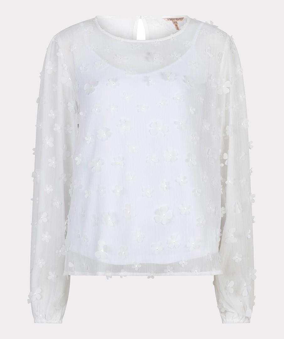 EsQualo Blouse SP26.14009 Off-White 2