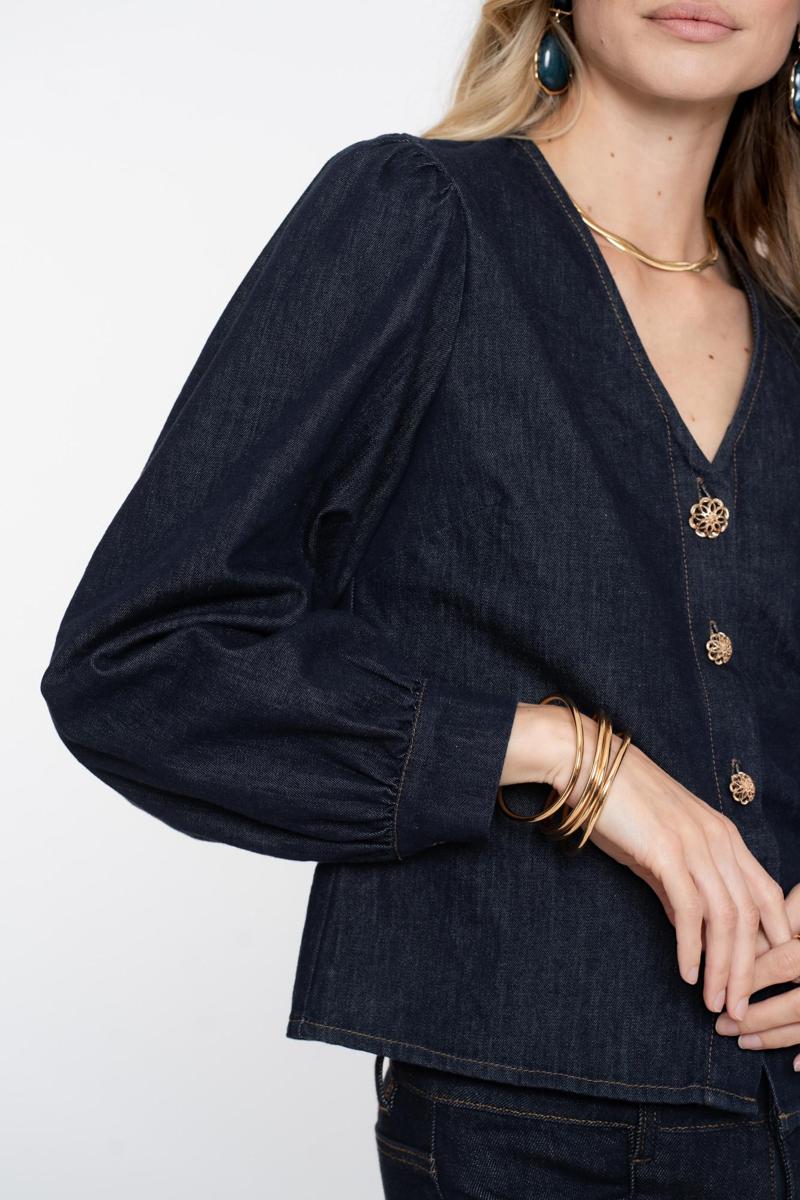 Geisha Blouse 53504-10 Blauw 5