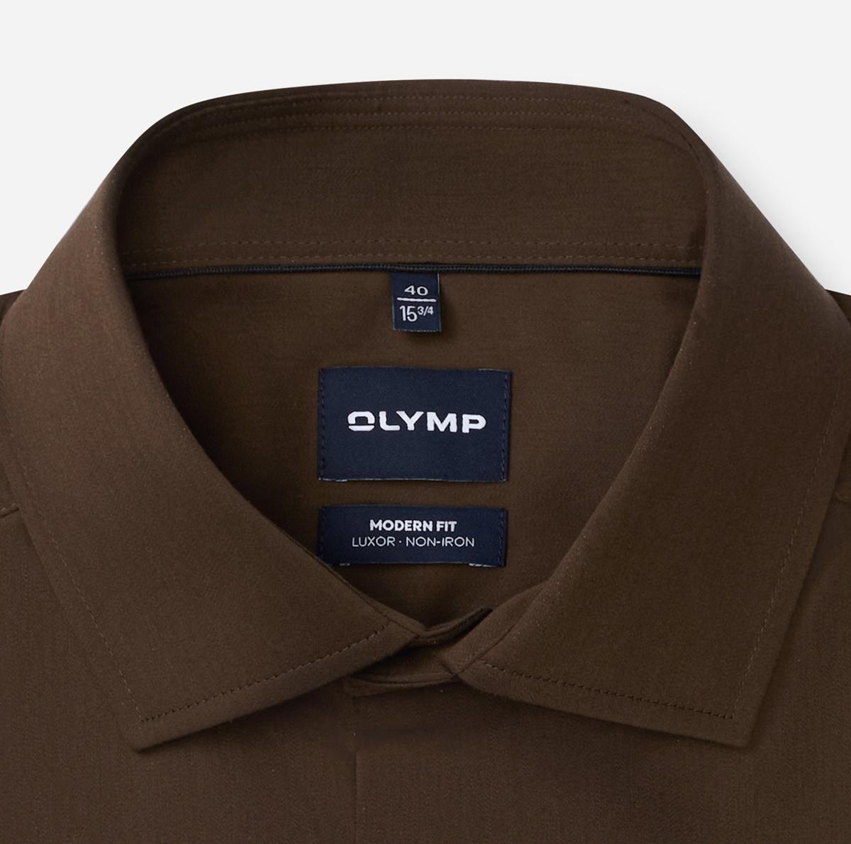 Olymp Overhemd 131084 Bruin 3