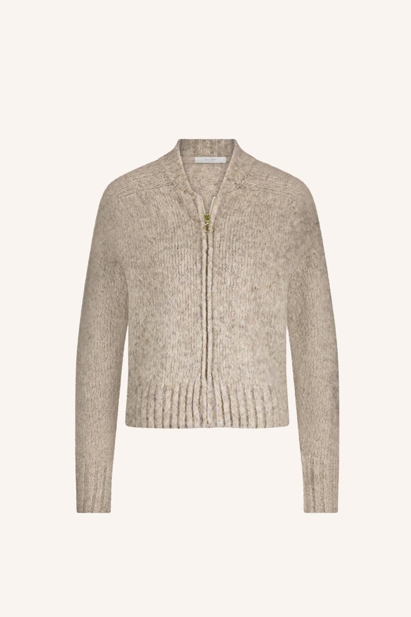 By-Bar Vest Jonas Zip Cardiga Beige 2