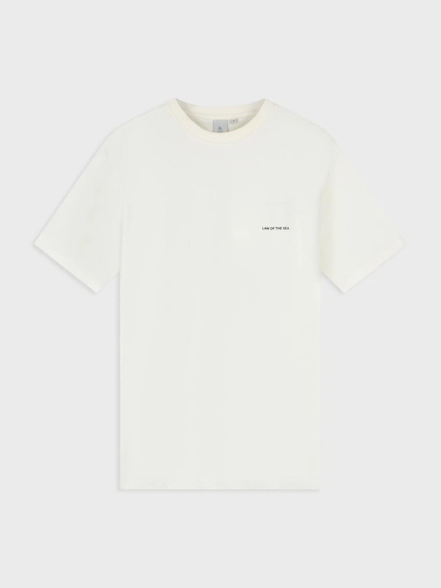 Law of the Sea T-Shirt Flora Artwork Off-White 4