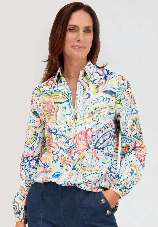 Bianca Blouse Adina Blauw 1