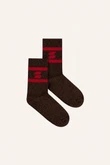 By-Bar Sokken Logo Glitter Rood 1
