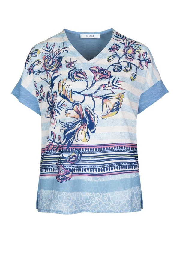 Bianca T-Shirt Julie Blauw 1