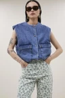 By-Bar Gilet Maggie Sleeveless Blauw 1