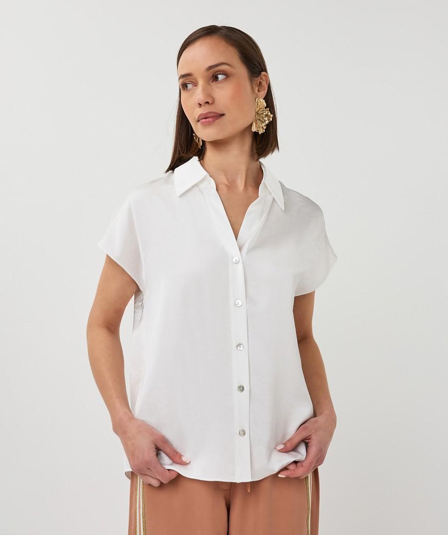 EsQualo Blouse SP26.10012 Off-White 1