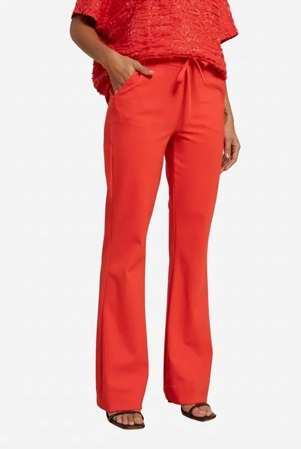 Studio Anneloes Pantalon Flair Bonded Rood 1