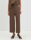 SOMEDAY Pantalon Celino Cropped Linen Bruin 1