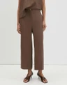 SOMEDAY Pantalon Celino Cropped Linen Bruin 1