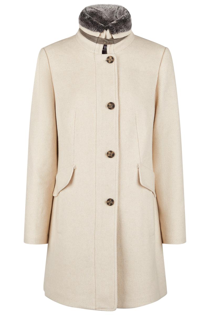 Barbara Lebek Mantel 30080052 Beige 1