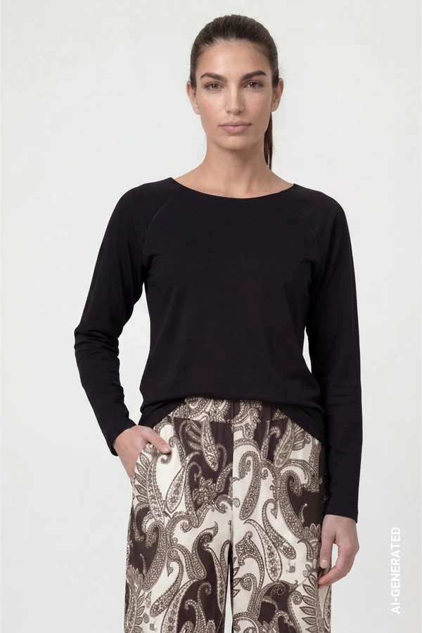 Monari Longsleeve 810029 Zwart 1