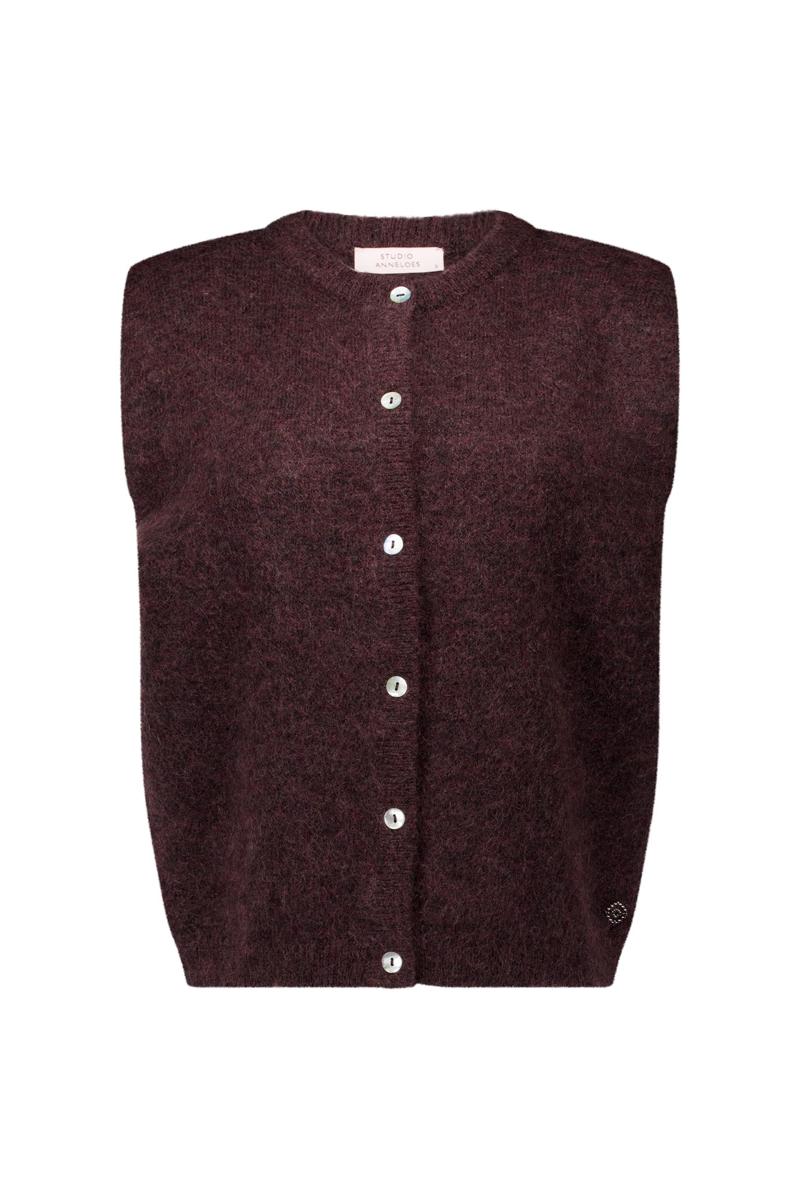 Studio Anneloes Vest Bibi sls cardigan Bruin 1