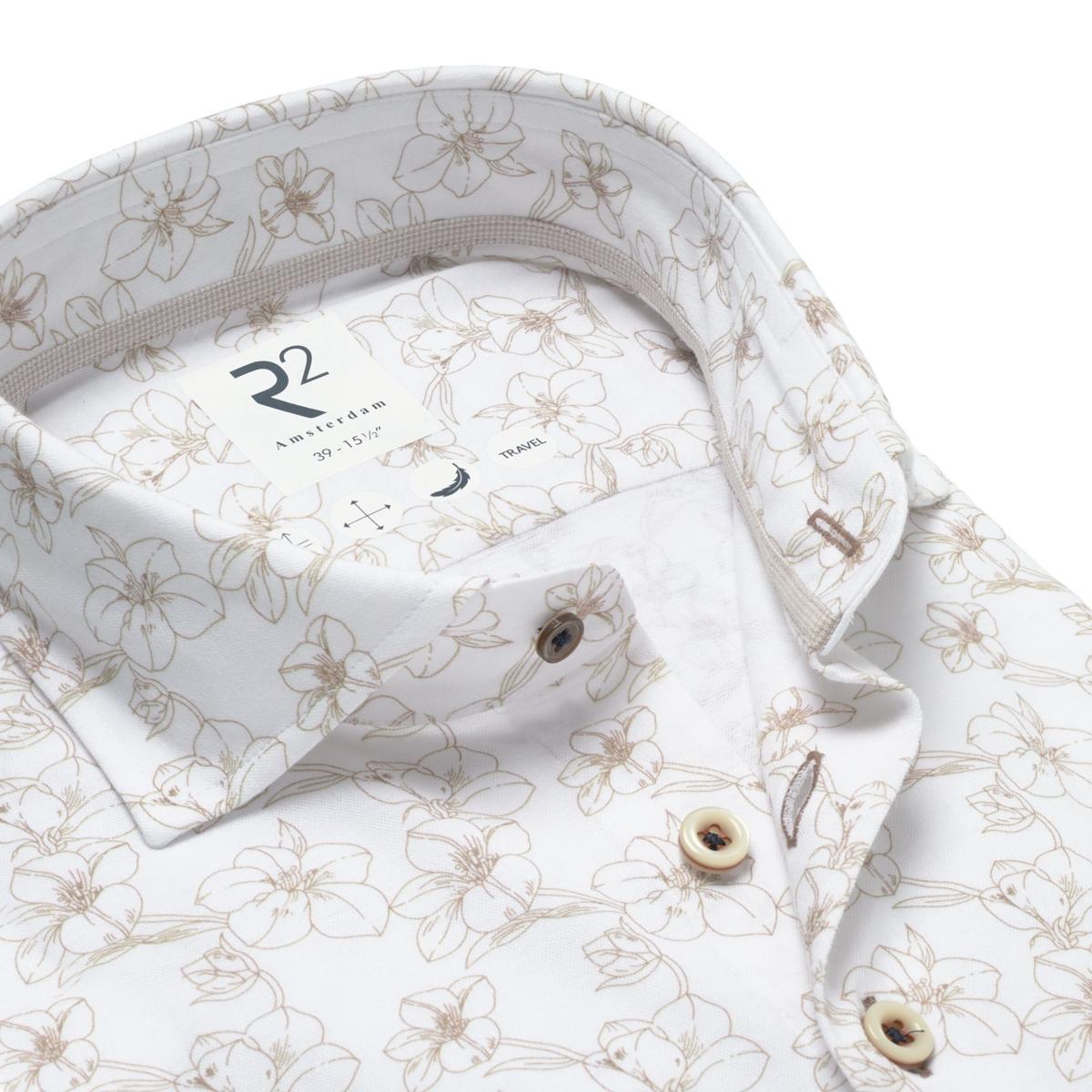 R2 Amsterdam Overhemd 132.WSP.006 Beige 2