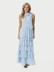 Neo Noir Jurk Marli Solid Blauw 1