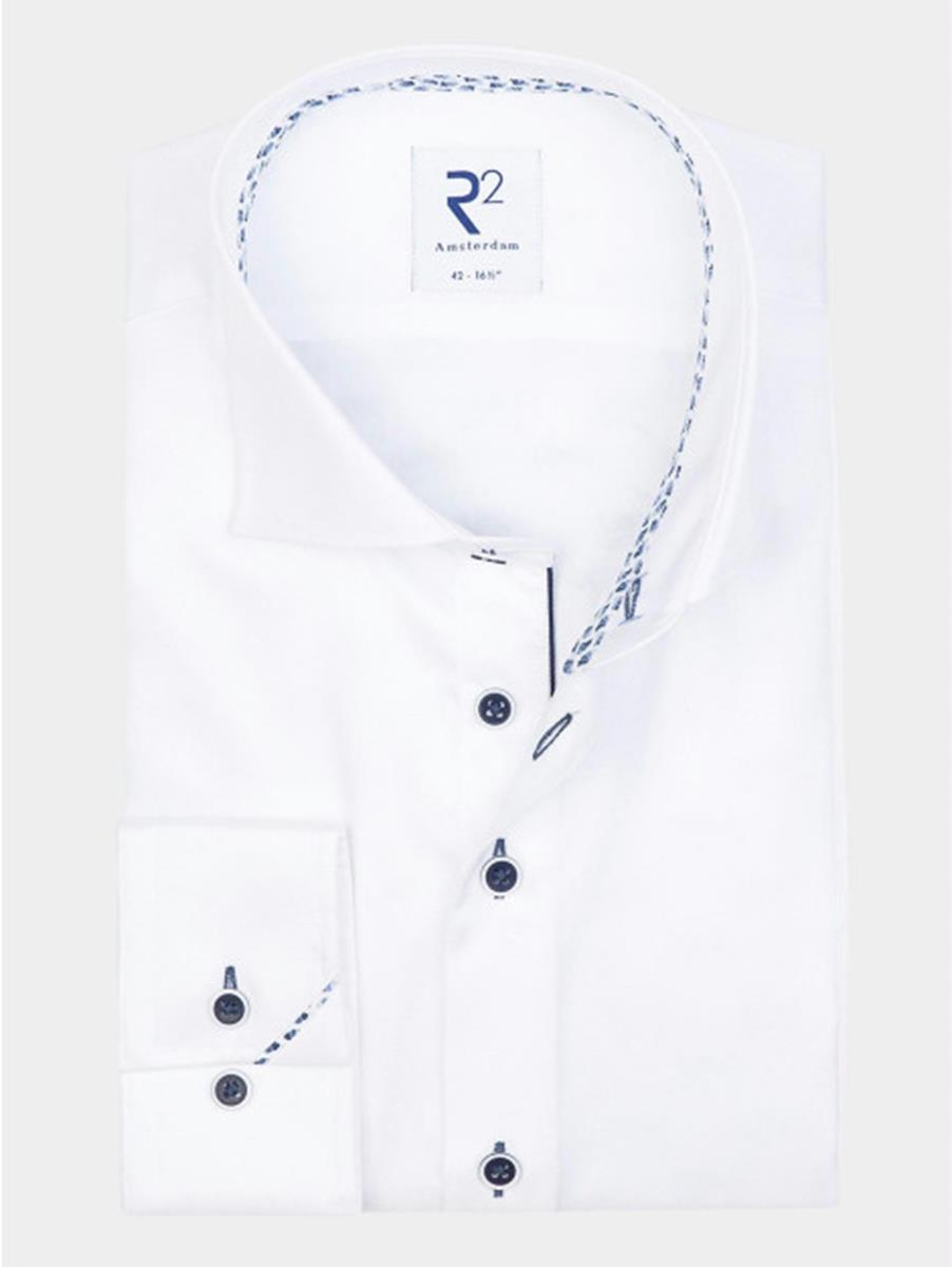 R2 Amsterdam Overhemd NOS.TWILL.001/004 Wit 4
