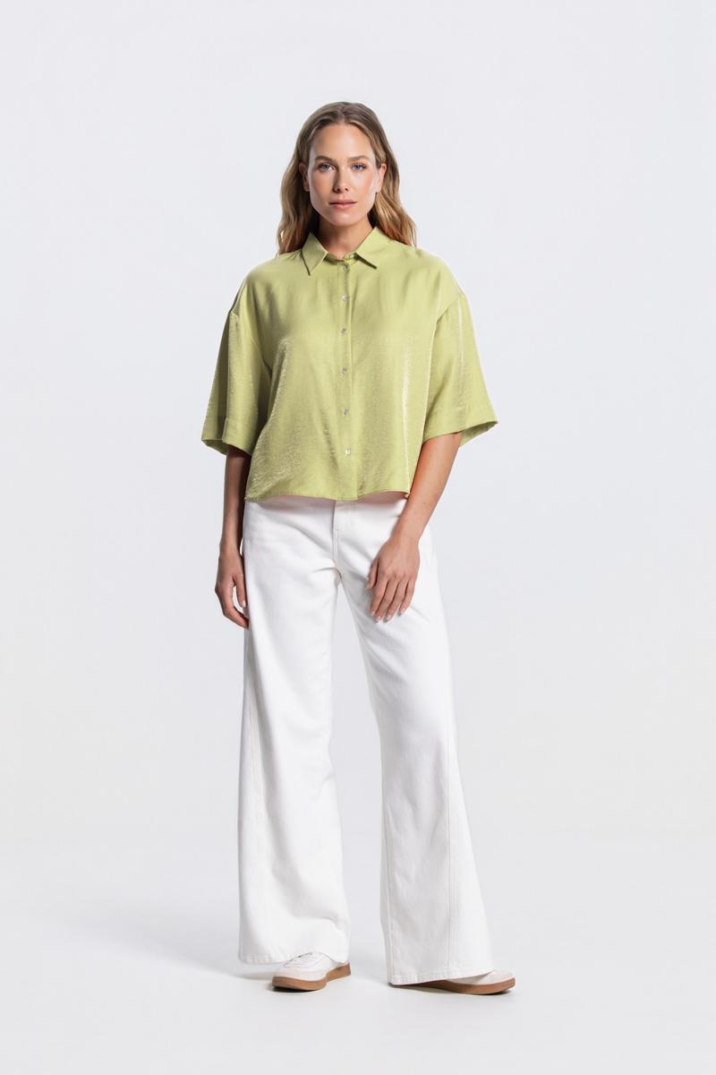 Jansen Amsterdam Blouse PIA SS26.4 Groen 2