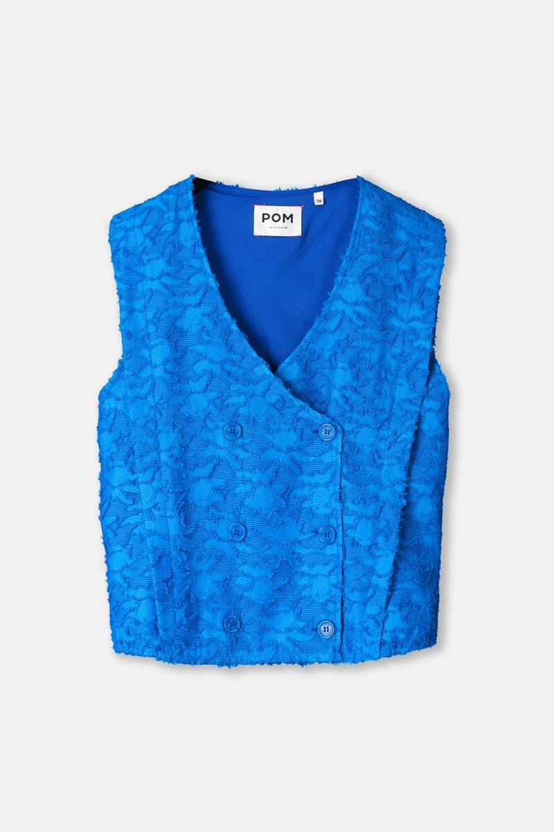 POM Amsterdam Gilet SP9540 Blauw 2