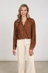NUKUS Blouse Anika Bruin 1
