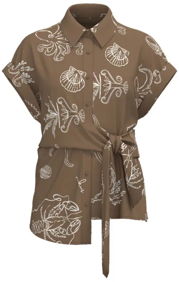 NUKUS Blouse Aneta Taupe 1