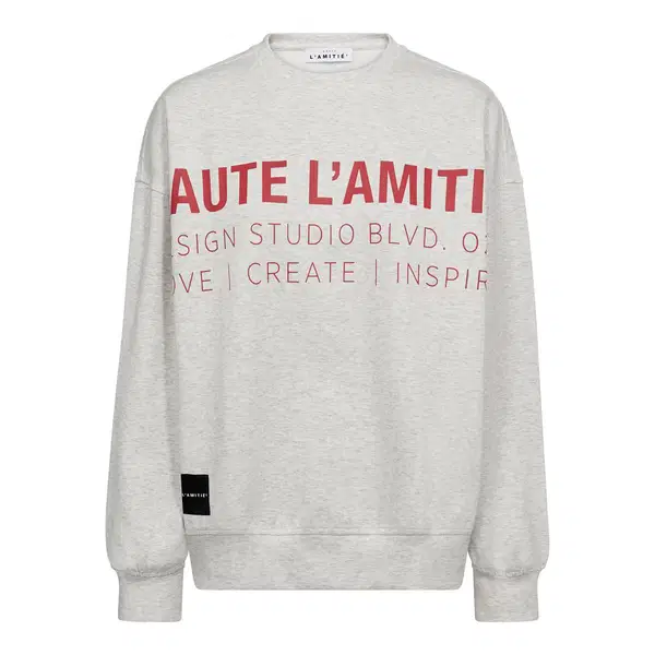Haute L'Amitié Sweater Studio Logo Grijs 1