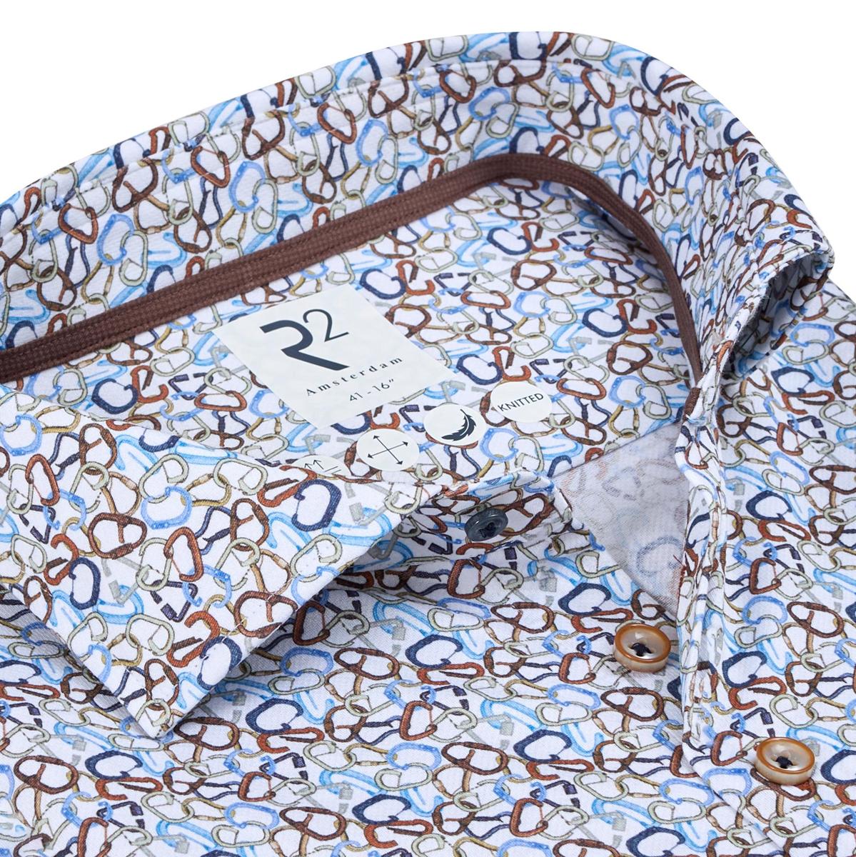 R2 Amsterdam Overhemd 130.WSP.002 Blauw 2