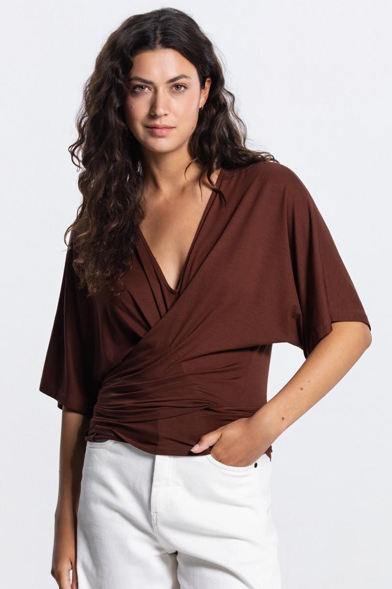 Jansen Amsterdam Blouse VALERIE SS26.4 Bruin 1